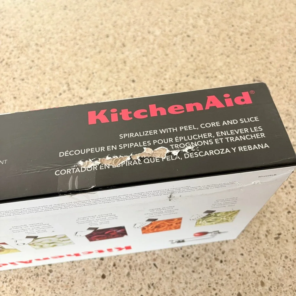 KitchenAid Spiralizer Attachment Silver KSM1APC Stand Mixer Peeler Core Slice
